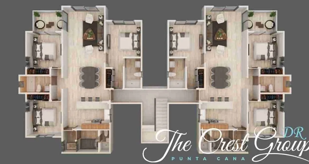 For sale in Punta Cana Amazing Penthouses in Punta Cana Lay Out 1