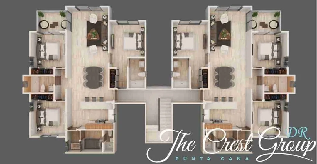 For sale in Punta Cana Amazing Penthouses in Punta Cana Lay Out 1