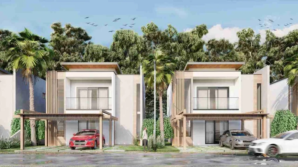 Magnifiques Maisons de trois chambres à Bavaro Punta Cana avec accès privé à la plage, terrain de golf et club de plage