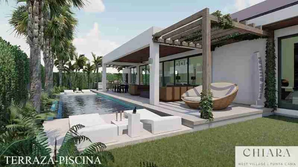 6. Villa for sale in Punta Cana Village Piscina Villa for sale in Punta Cana Village Terraza scaled