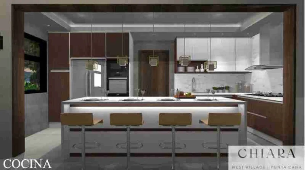 9.Cocina Villa for sale in Punta Cana Village Chiara