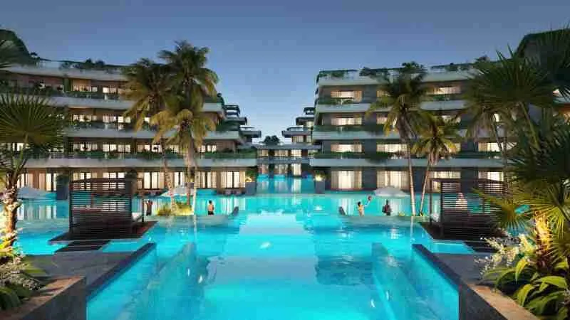 Apartment for sale with exclusive beach club Vista Piscina Interior