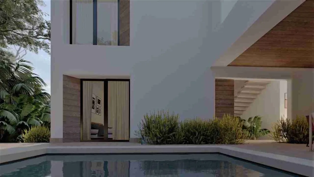 Precioso Villa de cuatro dormitorios en venta con gran jardín, piscina y sala familiar en Punta Cana