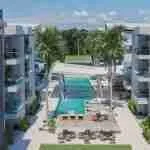 Luxury One Bedroom Condo For Sale With Balcony And White Line At Punta Cana 0011