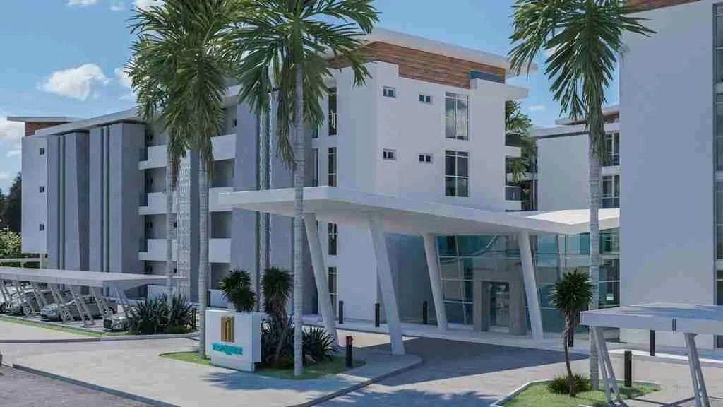 Luxury One Bedroom Condo For Sale With Balcony And White Line At Punta Cana 0012