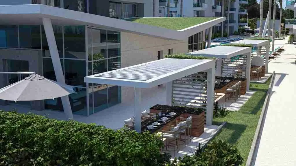 Luxury One Bedroom Condo For Sale With Balcony And White Line At Punta Cana 004