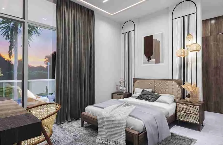 Luxury One Bedroom Condo For Sale With Balcony And White Line At Punta Cana 4
