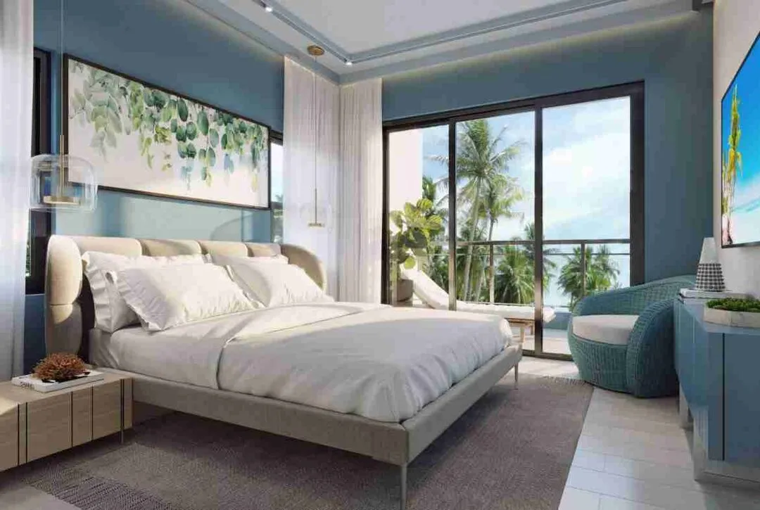 Luxury and modern two bedroom condo for sale in Punta Cana with excellent location jacuzzi and pool. 10