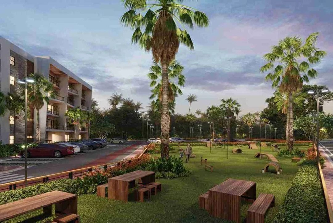 Luxury and modern two bedroom condo for sale in Punta Cana with excellent location jacuzzi and pool. 6