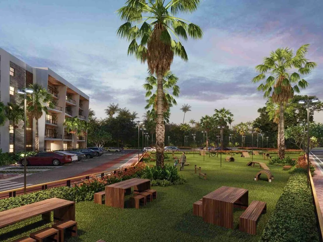 Luxury and modern two bedroom condo for sale in Punta Cana with excellent location jacuzzi and pool. 6
