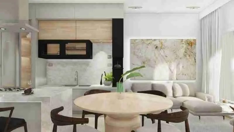 Modern and beautiful two bedroom villa for sale with green areas and a clubhouse at Punta Cana 11