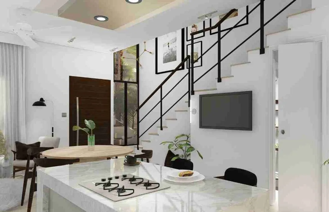 Modern and beautiful two bedroom villa for sale with green areas and a clubhouse at Punta Cana 2