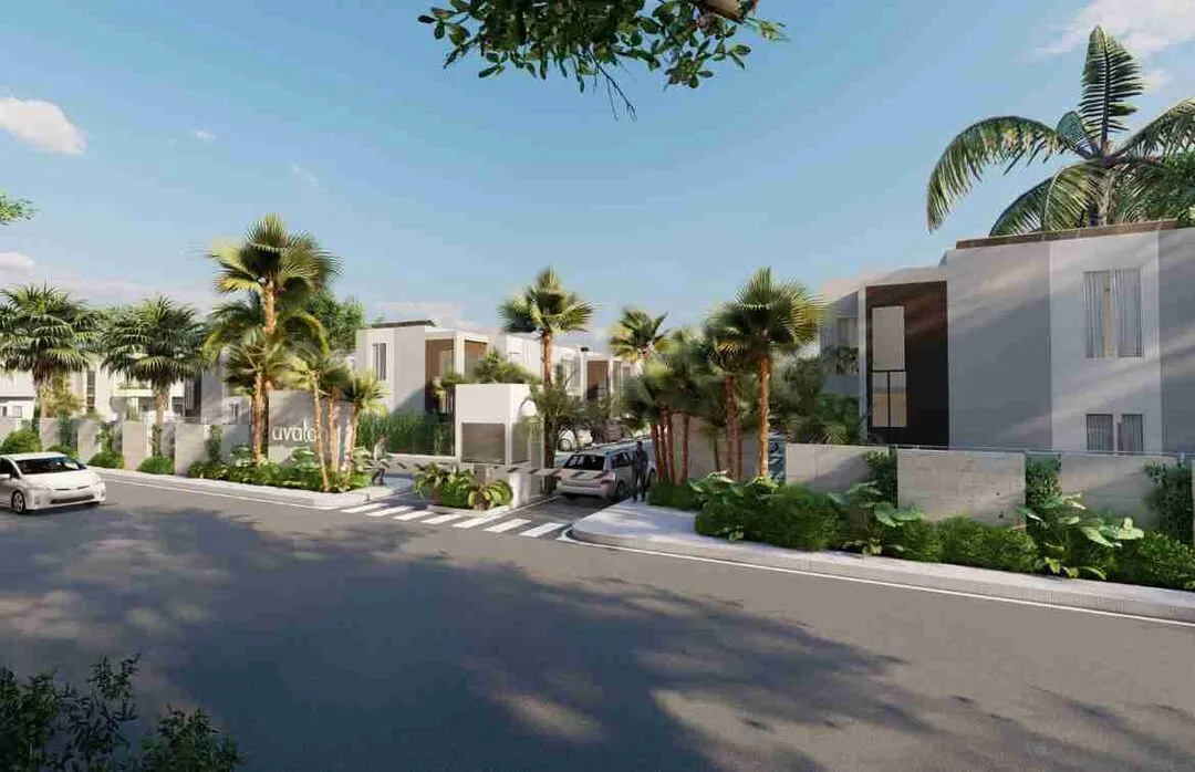 Modern and beautiful two bedroom villa for sale with green areas and a clubhouse at Punta Cana 8