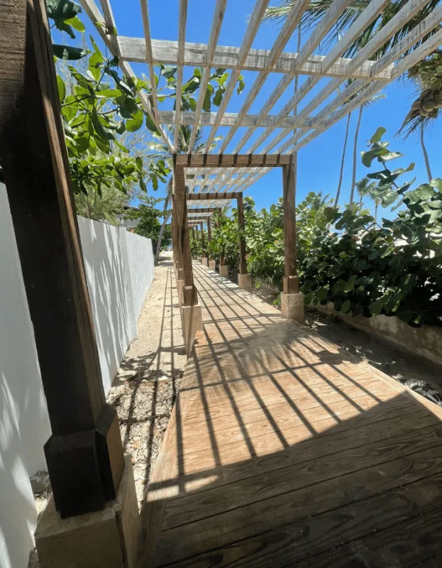 Path to walk to Los Corales Beach in Punta Cana