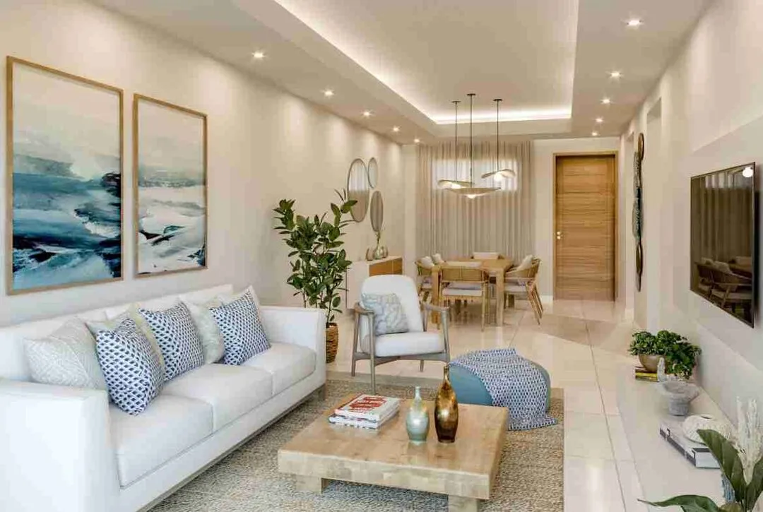 Attractive one bedroom condo for sale in Punta Cana with a terrace and fantastic amenities. 1 scaled
