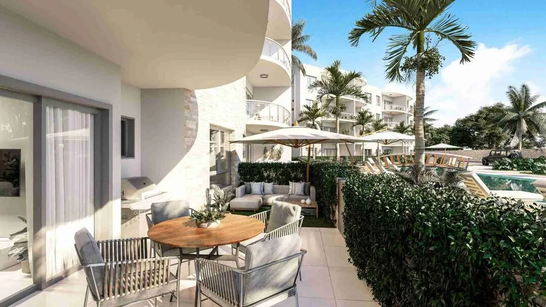 Attractive one bedroom condo for sale in Punta Cana with a terrace and fantastic amenities. 10 Attractive one bedroom condo for sale in Punta Cana with a terrace and fantastic amenities. 10