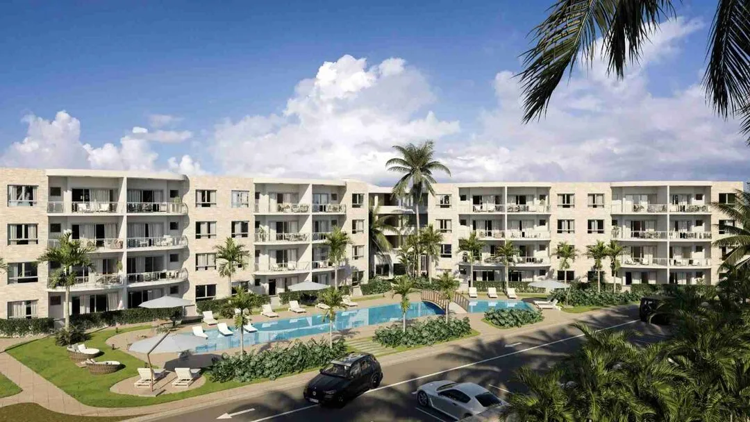 Attractive one bedroom condo for sale in Punta Cana with a terrace and fantastic amenities. 2 Attractive one bedroom condo for sale in Punta Cana with a terrace and fantastic amenities. 2