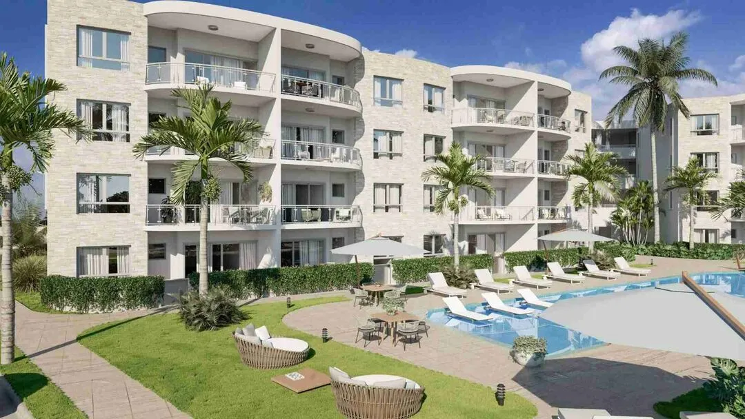 Attractive one bedroom condo for sale in Punta Cana with a terrace and fantastic amenities. 3 Attractive one bedroom condo for sale in Punta Cana with a terrace and fantastic amenities. 3