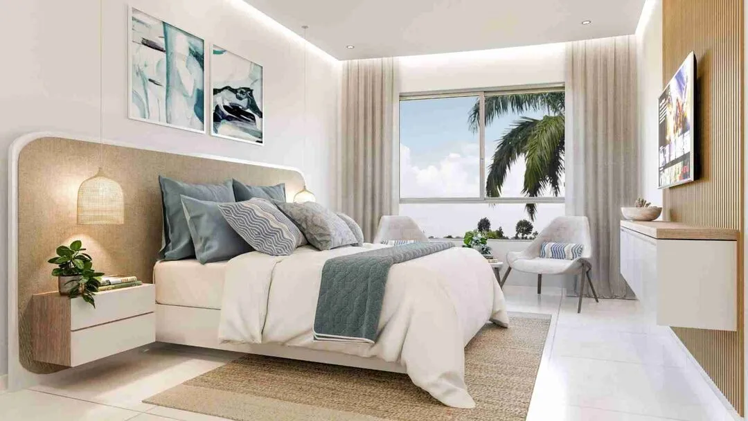 Attractive one bedroom condo for sale in Punta Cana with a terrace and fantastic amenities. 7 Attractive one bedroom condo for sale in Punta Cana with a terrace and fantastic amenities. 7