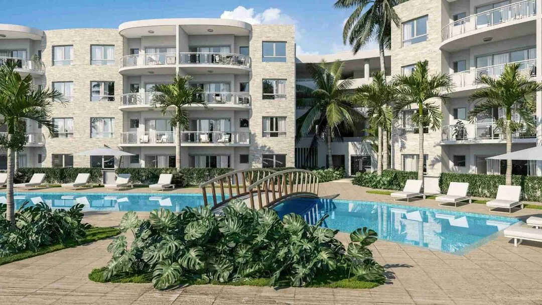 Attractive one bedroom condo for sale in Punta Cana with a terrace and fantastic amenities. 8 Attractive one bedroom condo for sale in Punta Cana with a terrace and fantastic amenities. 8