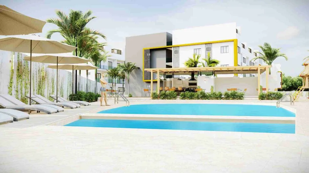 Modern 1BR Punta Cana condo for sale Pool Brisas By Paradise 5.1 Modern 1BR Punta Cana condo for sale Pool Brisas By Paradise 5.1