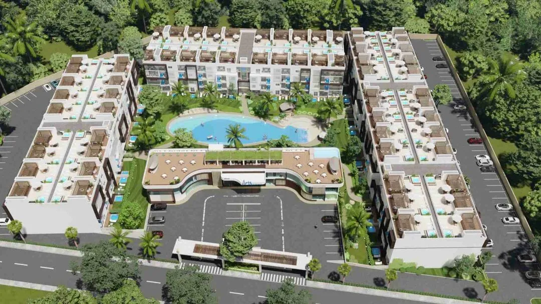 Spledind 2BR Punta Cana condo for sale Minipool and Yard Arts Residences 16