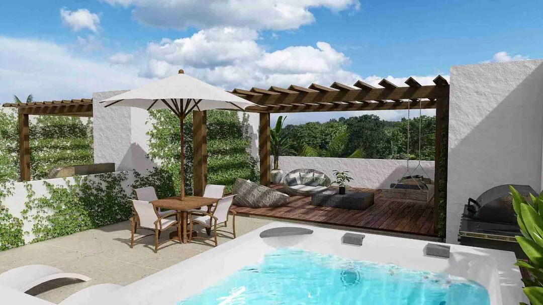 Spledind 2BR Punta Cana condo for sale Minipool and Yard Arts Residences 17