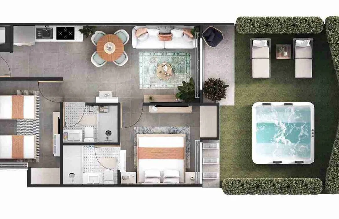 Incredible 2BR Condo for sale with jacuzzi and Pool views 32 2