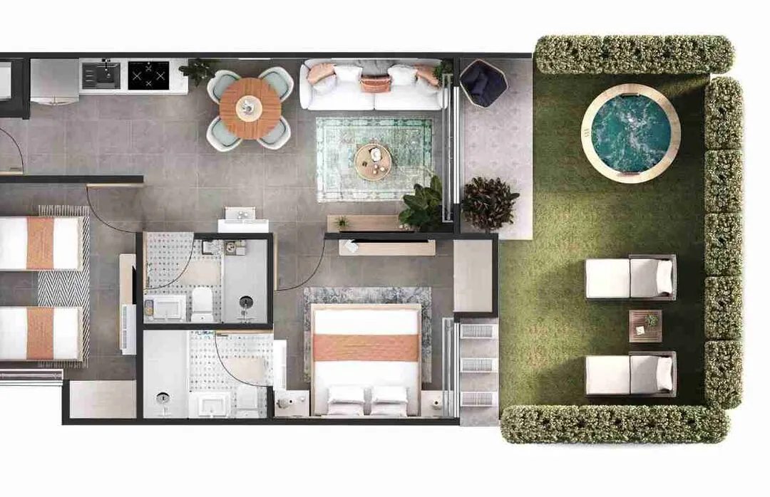 Incredible 2BR Condo for sale with jacuzzi and Pool views 33 2