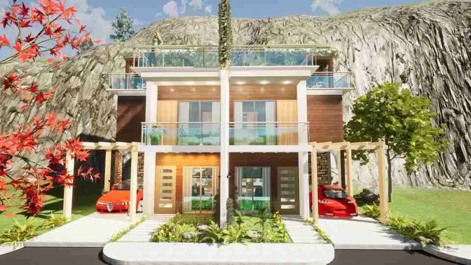 Amplias casas duplex de 2 dormitorios con balcón en venta en Punta Cana.