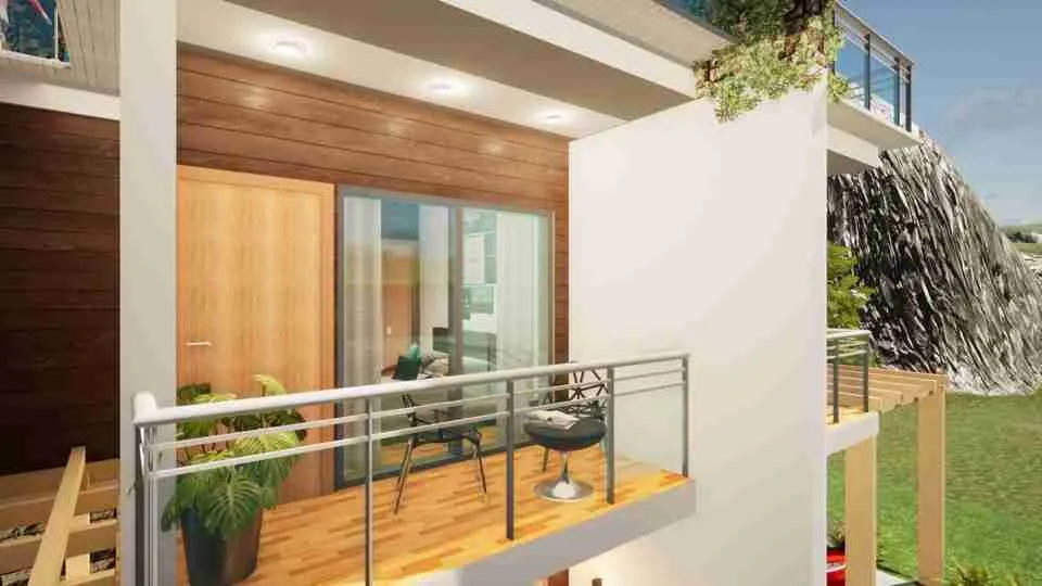 Spacious 2BR Punta Cana Townhouses for sale with Balcony. 2