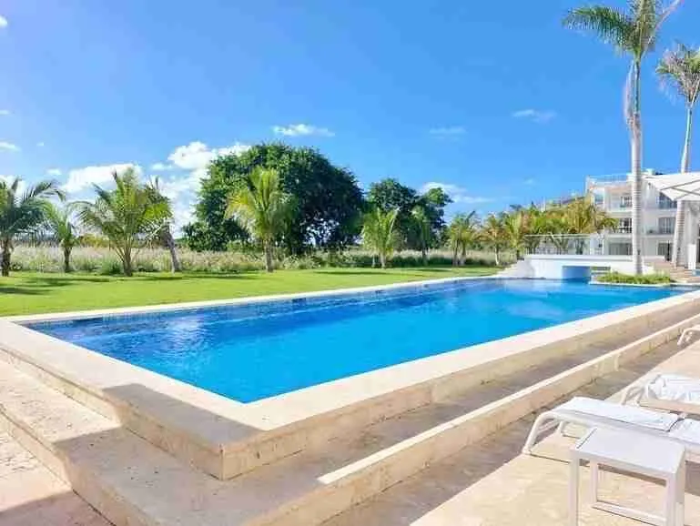 Impressive 2BDR punta cana apartments for sale panoramic view to pool golf course and lake 5