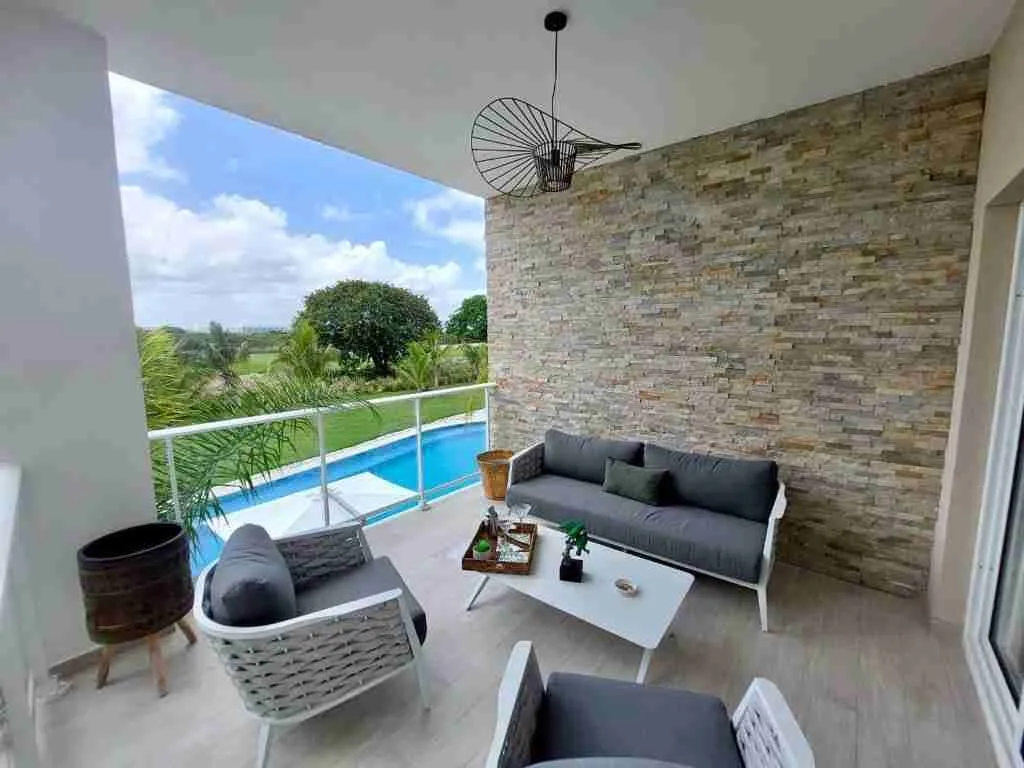 Impressive 2BDR punta cana apartments for sale panoramic view to pool golf course and lake 9