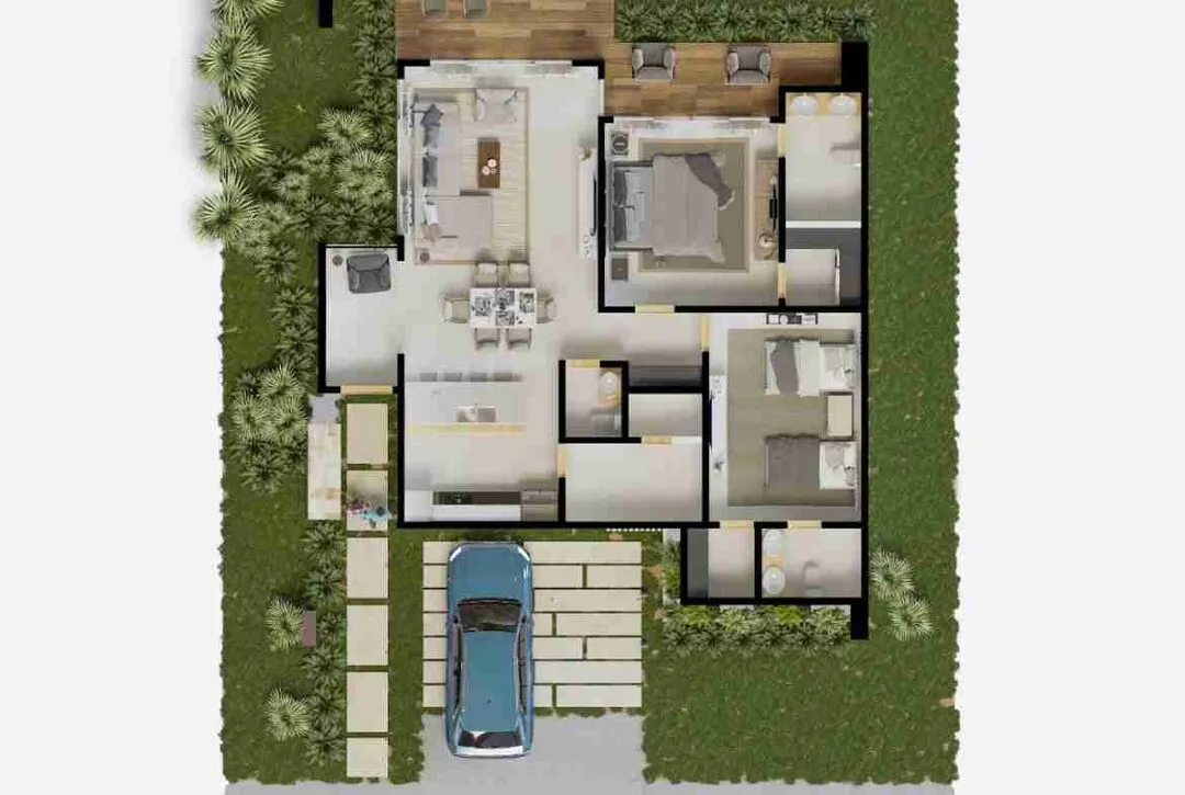Luxury and Spacious Punta Cana 2 BR Villa for sale with pool 6