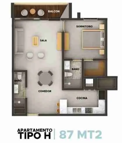 Captivating 1 BR Cap Cana Aparment for sale with pool and BBQ 1.1