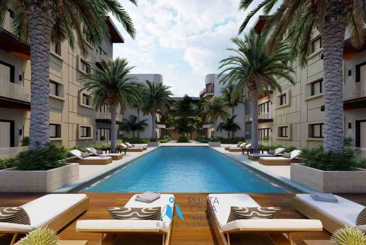 Captivating 1 BR Cap Cana Aparment for sale with pool and BBQ 15