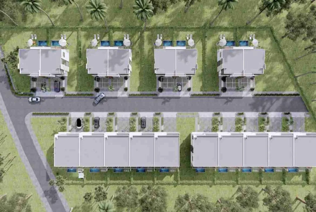 Sky Residences Vista Cana, 3BR Town-houses for sale in Punta Cana with Jacuzzi and 2 balconies