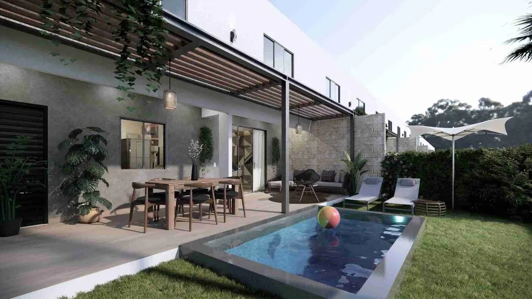 Sky Residences Vista Cana, maisons de ville 3 chambres à vendre à Punta Cana avec Jacuzzi et 2 balcons