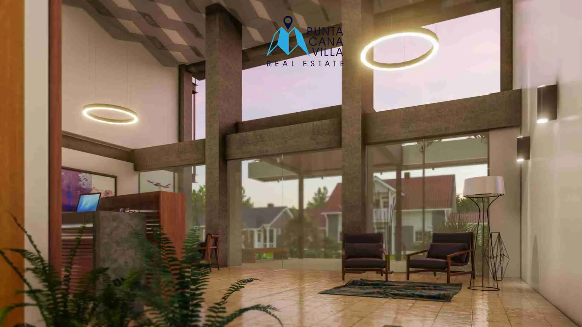 Sunset Suites apartment for sale in punta cana village lobby scaled