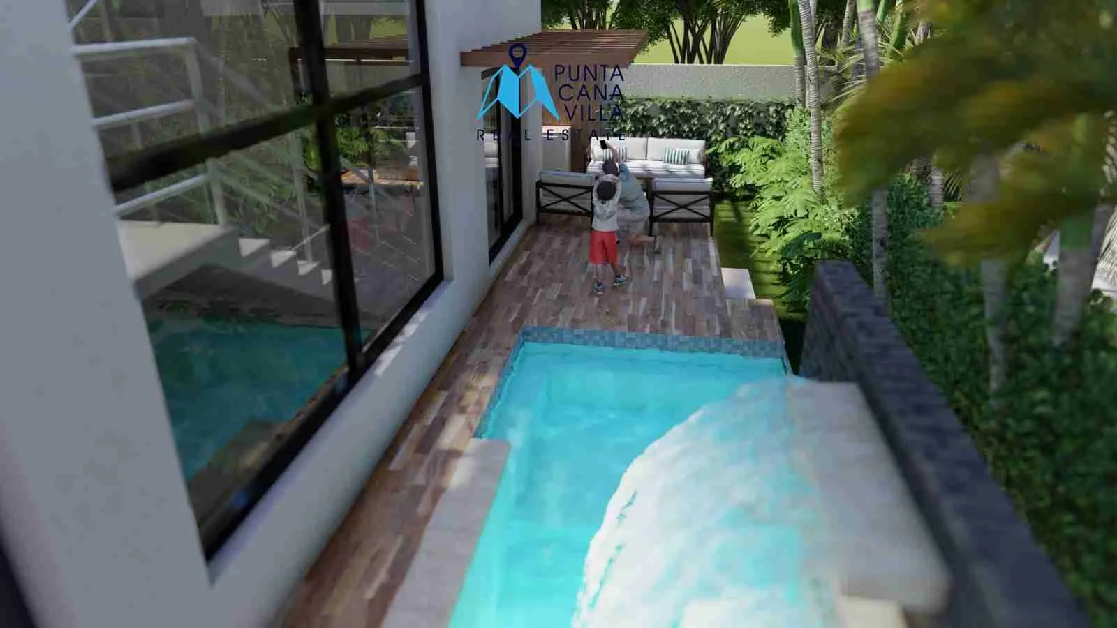 Perla del Mar Villa for Sale Stairs pool V