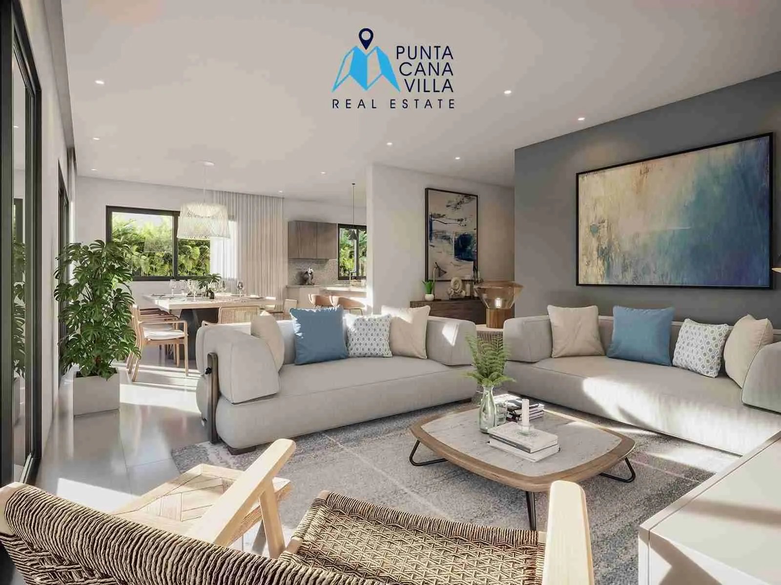 Villa for Sale in Bavaro Frigiliana Living room