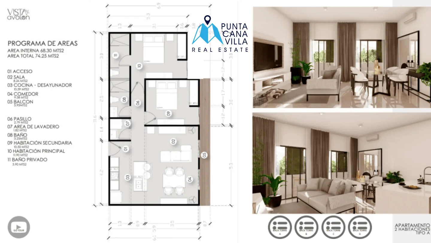 Vista Avalon condo for sale in Bavaro Master Plan
