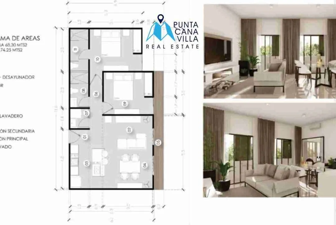 Vista Avalon, condo for sale in Bavaro, Plan1