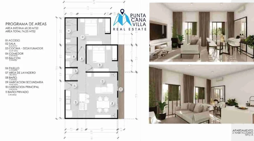 Vista Avalon condo for sale in Bavaro Plan1