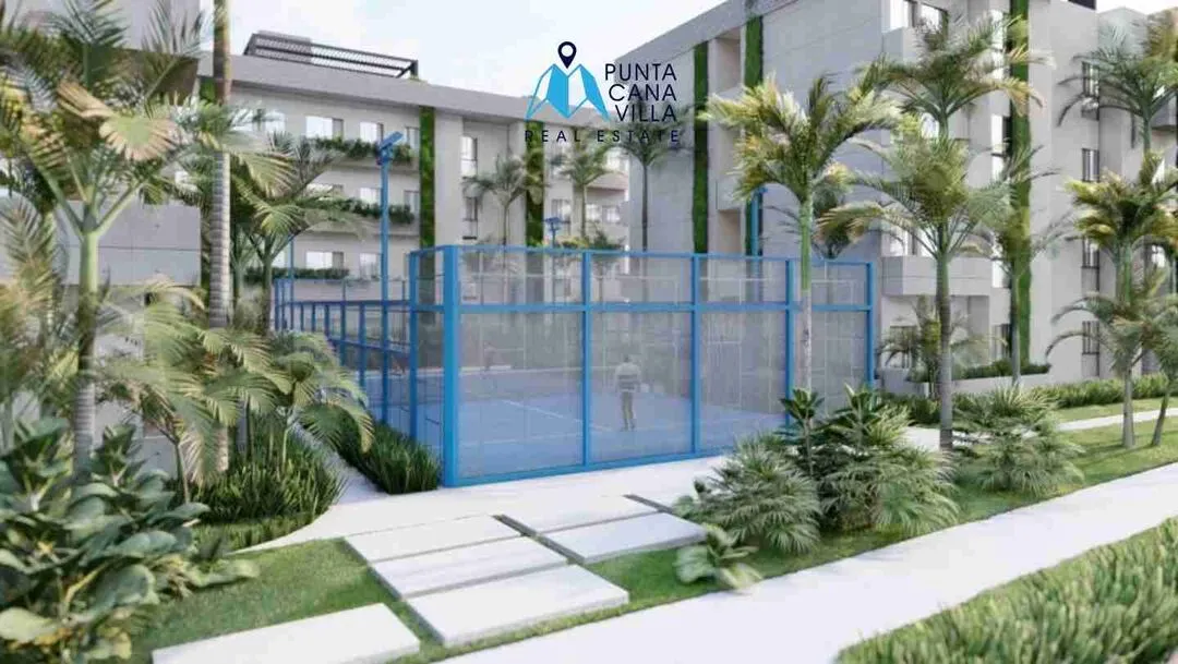 Vista Avalon condo for sale in Bavaro tennis court