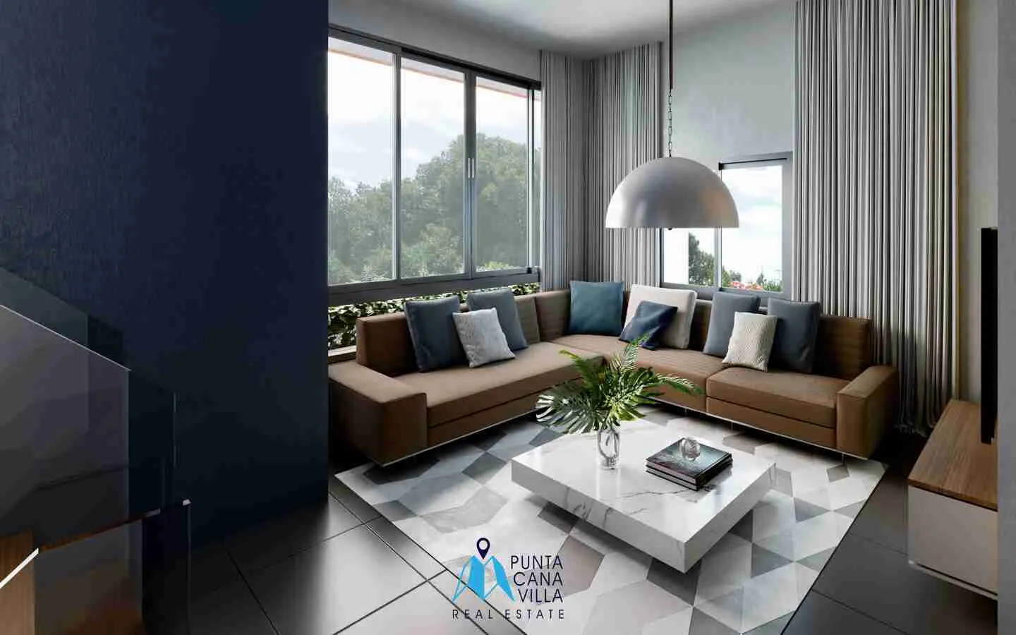 Se Vende Lujoso casa duplex De Tres Dormitorios En Vista Cana, Punta Cana Con Piscina Comunitaria