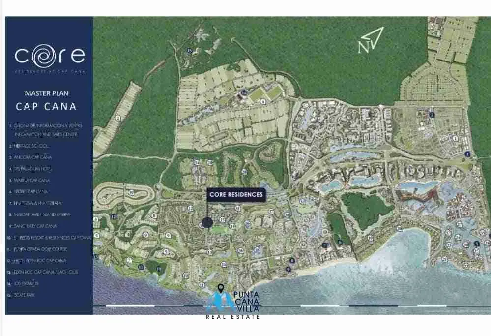 Core Residences : Condo moderne de 2 chambres à coucher + chambre de bonne à vendre à Cap Cana