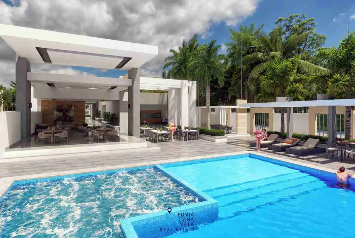 Lovely two bedroom condo for sale in Bavaro, Punta Cana with elevators ()