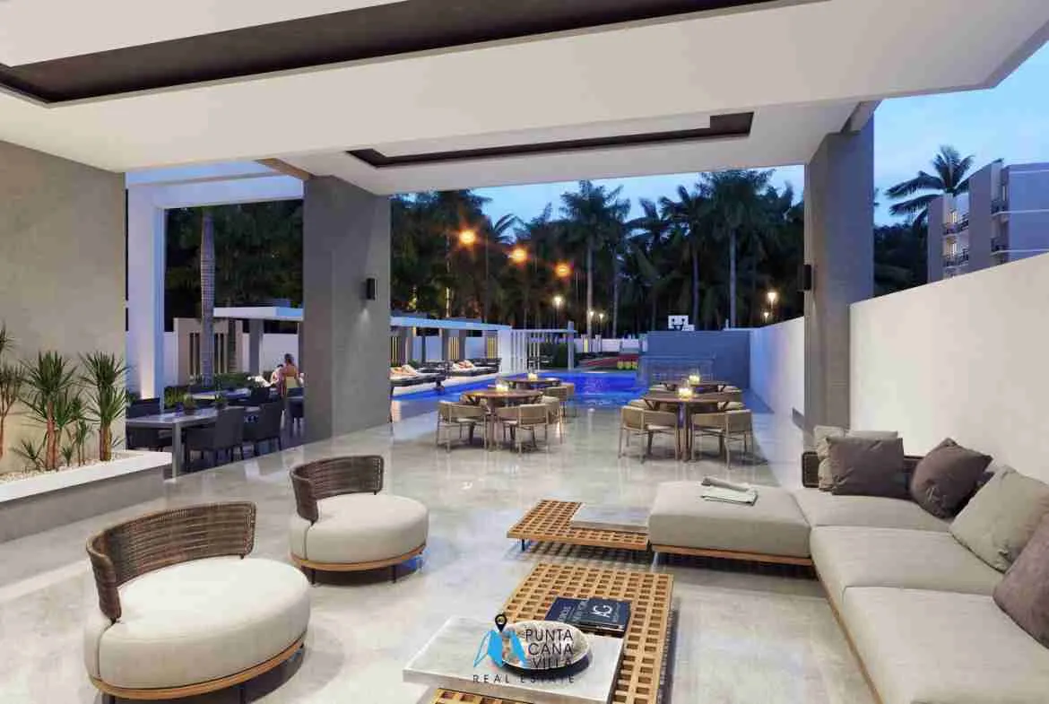 Lovely two bedroom condo for sale in Bavaro, Punta Cana with elevators ()
