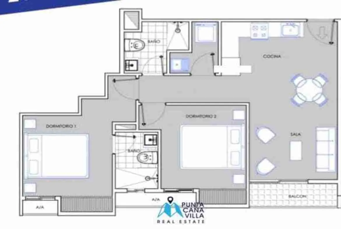 Modern Two Bedroom Condo For Sale In Bavaro, Punta Cana With Home Automation System ()